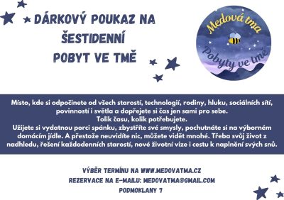 Dárkový poukaz na pobyt ve tmě